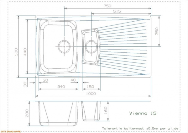 Мойка Reginox Vienna R15 (1000х500) Croma реверсивная R32829