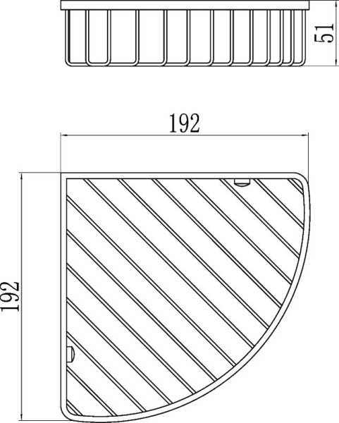 Полка решетка угловая одинарная Savol S-002514-1