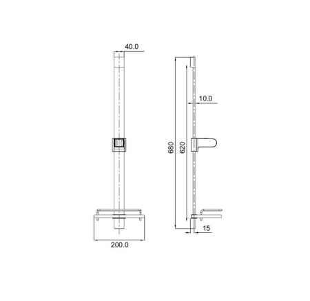 Стойка для душа, IDDIS S316101, хром
