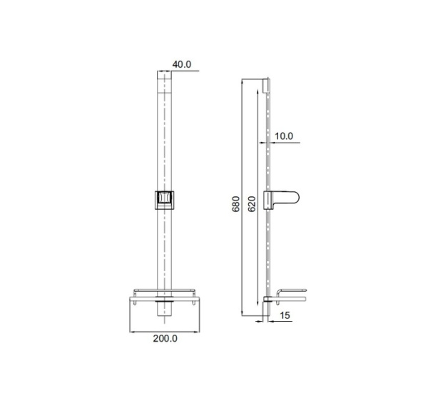 Стойка для душа, IDDIS S316101, хром