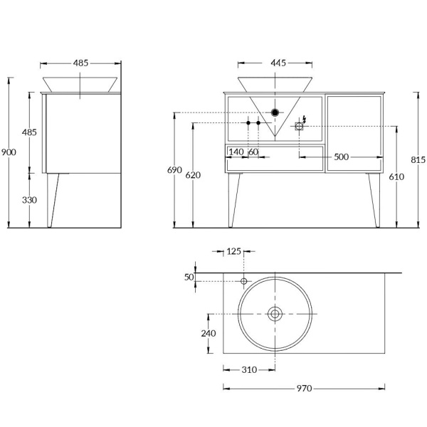 Тумба под раковину Kerama Marazzi Cono CO.97\GEN