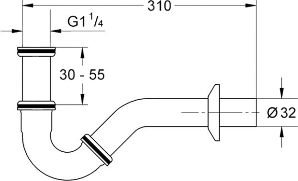 Сифон для биде Kerasan Retro 913391 золото