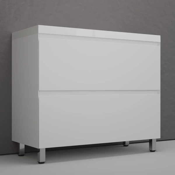 Тумба напольная без раковины 100 см Style Line Манхэттен ЛС-00002368 белый матовый