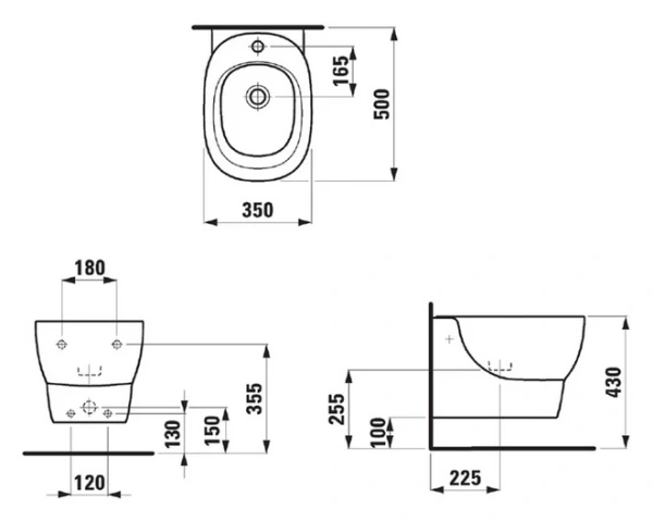 Биде подвесное Laufen Mimo 8.3055.1.000.302.1