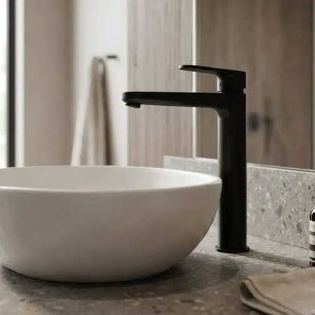 Смеситель для раковины без донного клапана Hansgrohe Vernis Blend 71582670 черный матовый