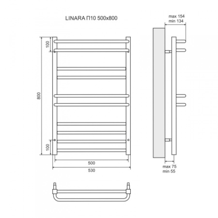Полотенцесушитель Lemark Linara LM04810E