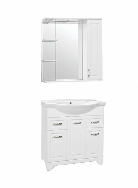 Зеркало-шкаф Style Line Олеандр-2 75 (75x83) ЛС-00000051 белый