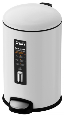 Мусорное ведро с микролифтом 12 л JAVA S-885-12W