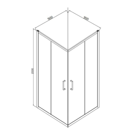 Душевой уголок Bravat Line BS090.2202A