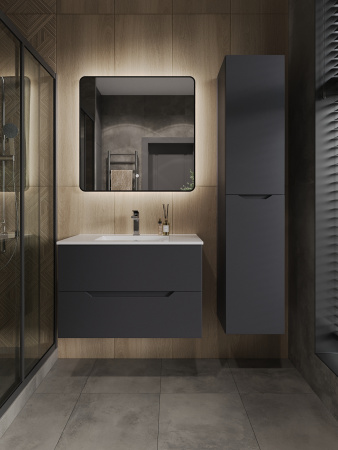 Пенал подвесной 35 правый Orange Line Li-35Pug  матовый графит