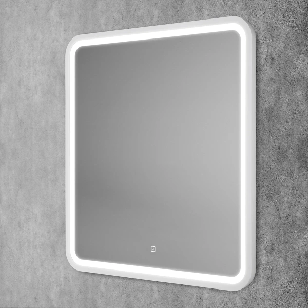 Зеркало с подсветкой Art&Max GENOVA AM-Gen-800-800-DS-F-White сенсорным выключателем