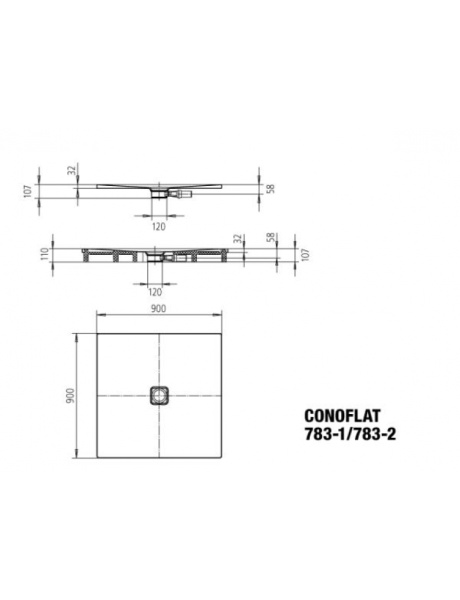 Душевой поддон (90x90) Kaldewei 465348040001
