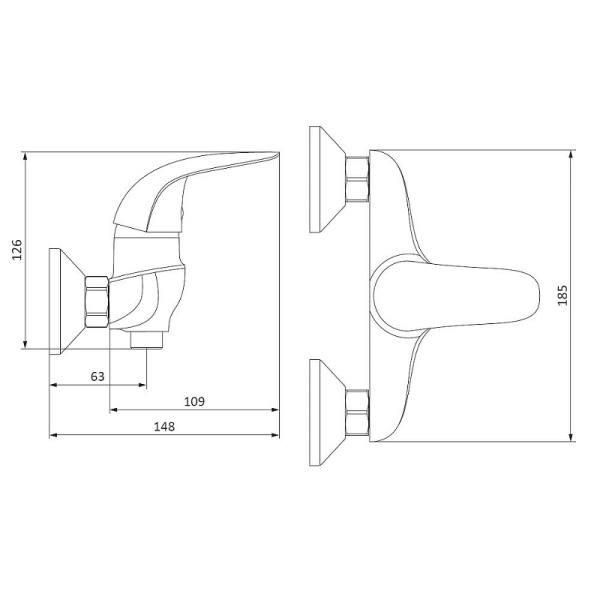 Смеситель для душа Damixa Eclipse 312000001
