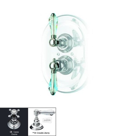 Термостат для душа Nicolazzi Termostatico Cristallo Liberty 4909CR34