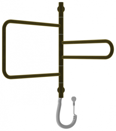 Полотенцесушитель Электрический Cунержа Компакт (640x580) ФЛОК состаренная Бронза 51-0820-0640