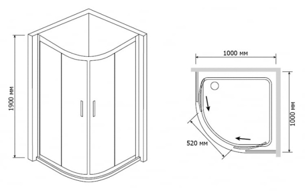 Душевой угол RGW PA-50 12085000-11