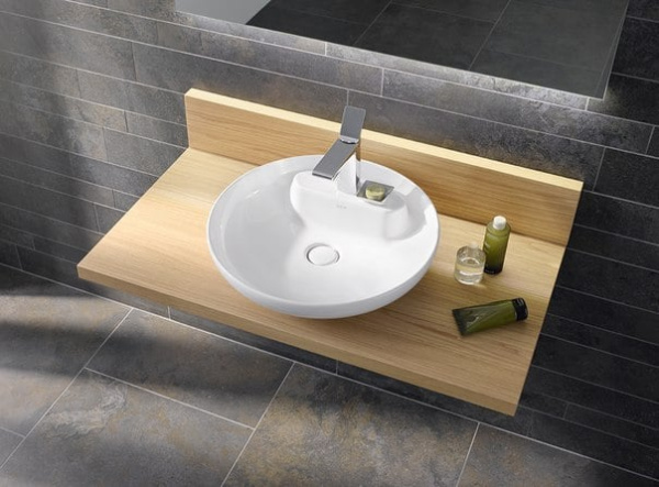 Столешница с белой раковиной, 120 см Vitra Memoria Black 60020