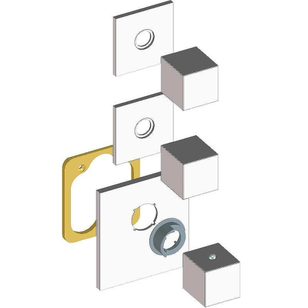 Термостат для душа на 2 потребителя Bossini HighFlow Outlets Z032203.073 черный матовый