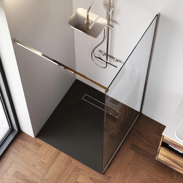 Душевая перегородка 100 см Am.Pm Func W84WI-100-F1-BTE черный