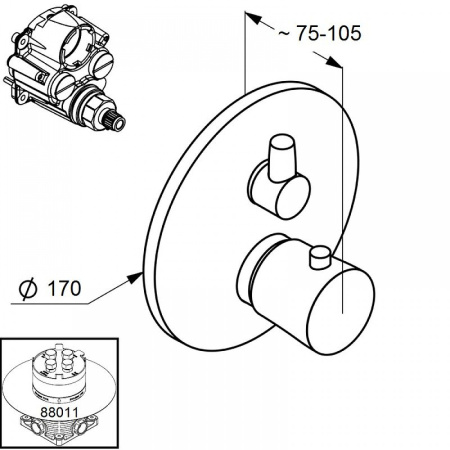 Термостат для ванны Kludi Balance 528300575