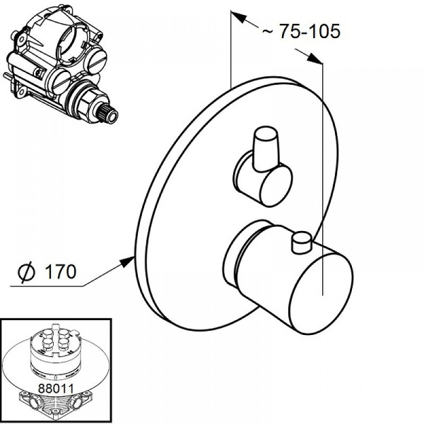 Термостат для ванны Kludi Balance 528300575