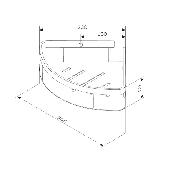 Полка для душа угловая двухъярусная Am.Pm Sense L A7454222