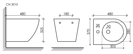 Подвесное биде Ceramica Nova Forma CN3010