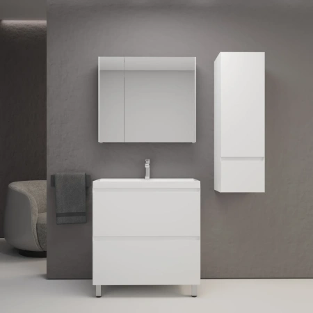 Тумба напольная без раковины 80 см Style Line Манхэттен ЛС-00002371 белый матовый