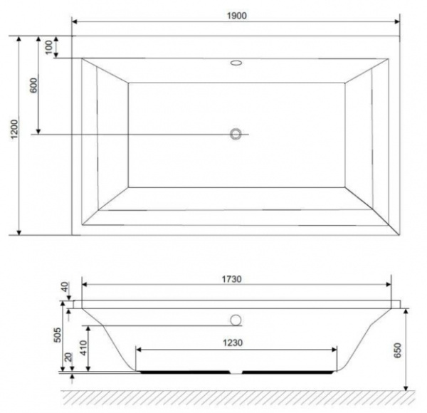 Акриловая ванна AM.PM Admire W1AA-190-120W-A