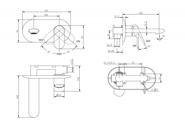 Смеситель для раковины BelBagno Ferrano FER-BL-CRM