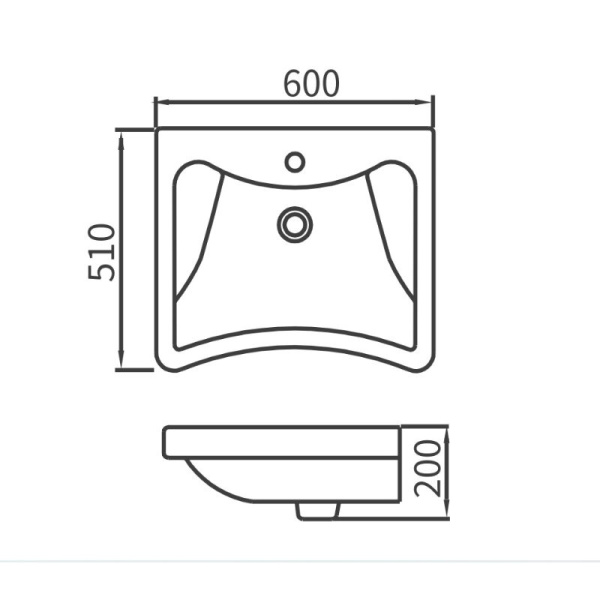 Раковина подвесная ARROW AP336, белый