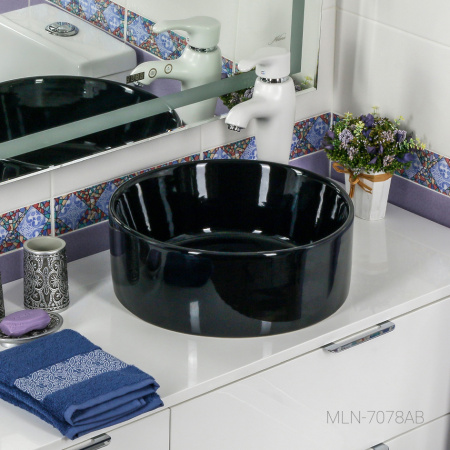 Раковина накладная (41х41) Melana 7078AB-805