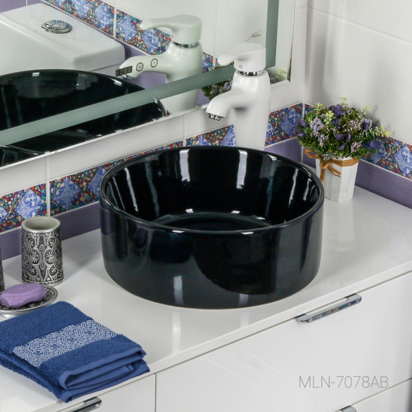 Раковина накладная (41х41) Melana 7078AB-805