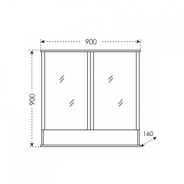 Зеркальный шкаф (90х90)  Санта Вегас 90  700181