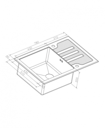 Кухонная мойка Zorg GL-7851-WHITE