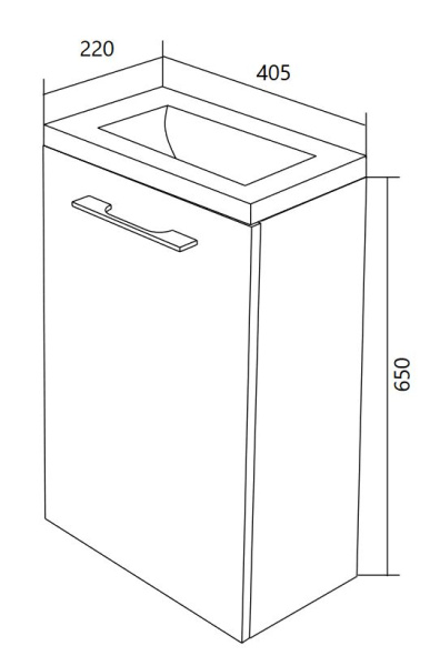 Тумба под раковину 1Marka  Ноктюрн 40П У37625