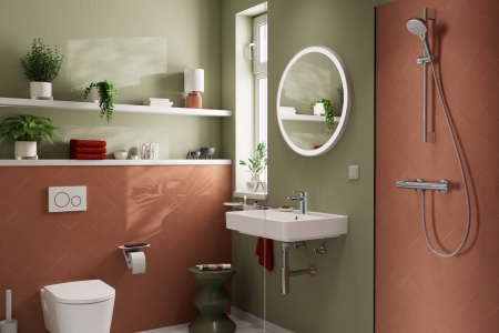 Смеситель для раковины с донным клапаном CoolStart Hansgrohe Vernis Blend 71585000 хром