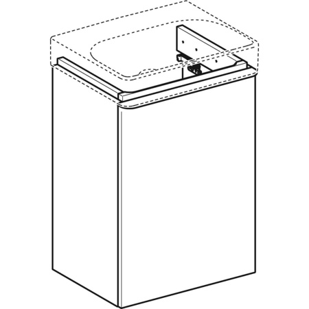 Тумба с раковиной Geberit Smyle Square (44 L) 500.351.JR.1