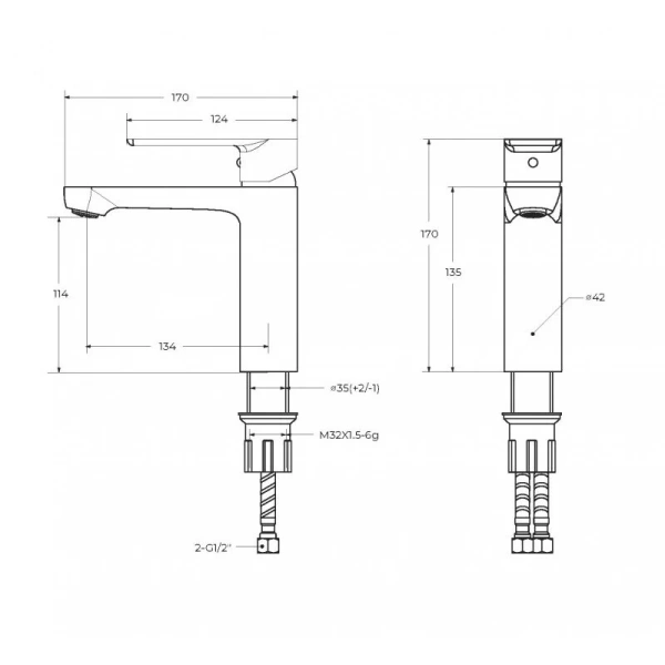 Смеситель для раковины CEZARES STYLUS-LS-NOP Смеситель для раковины CEZARES STYLUS-LS-NOP