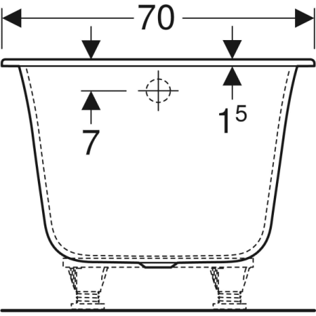 Прямоугольная ванна Geberit Soana 554.042.01.1