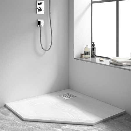 Душевой поддон из искусственного камня (90х90) Vincea VST-4SP9090W, белый матовый