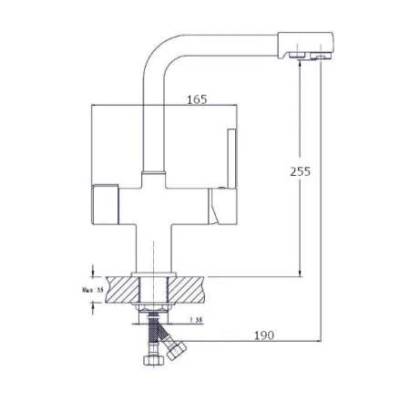 Смеситель для кухонной мойки RUSH MS9035-31