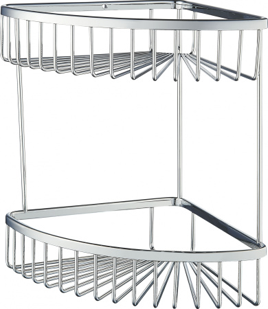 Полка для ванной 2-х ярусная WONZON & WOGHAND, хром WW-4128-CR