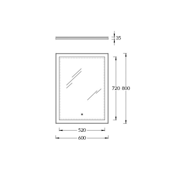 Зеркало (60х80) Kerama Marazzi Mi Plus Mi.P.60