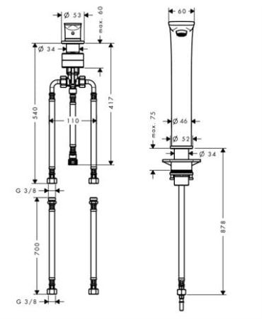 Смеситель Hansgrohe PuraVida 15812800 (сталь)