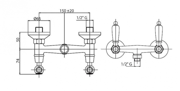 Смеситель Для Душа Cezares FIRST FIRST-DIF-03-M золото