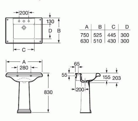 Пьедестал для раковины Roca America 337490000