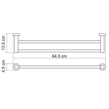 Держатель полотенец двойной WasserKRAFT Donau K-9440