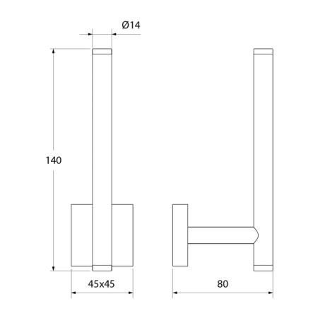 Держатель запасного рулона туалетной бумаги IDDIS Edifice латунь (EDISBS0i43)