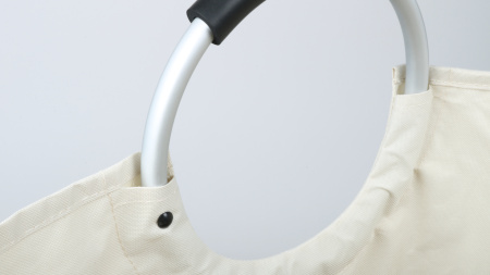 Корзина для белья FIXSEN LOFT STYLE с алюминиевыми ручками бежевая FX-1012